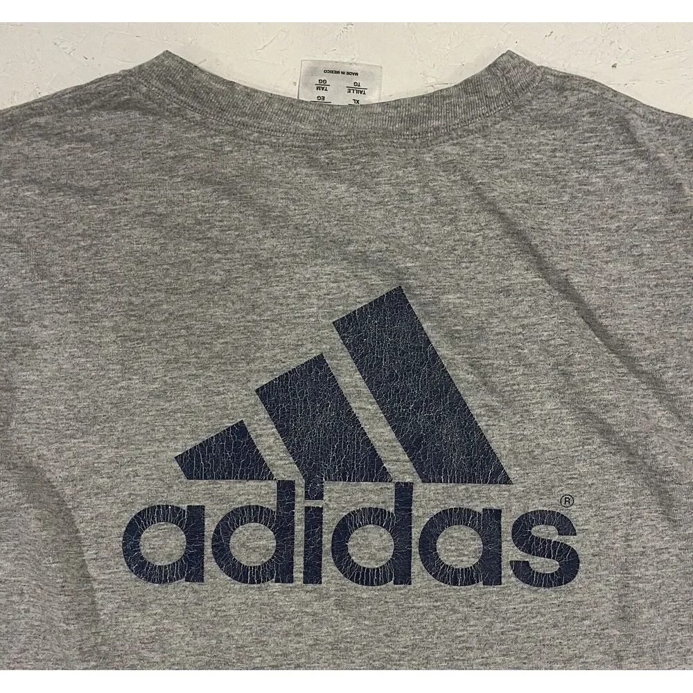 Vintage Adidas Notre Dame Basketball Shirt Mens XL Gray Logo‎ Short Sleeve